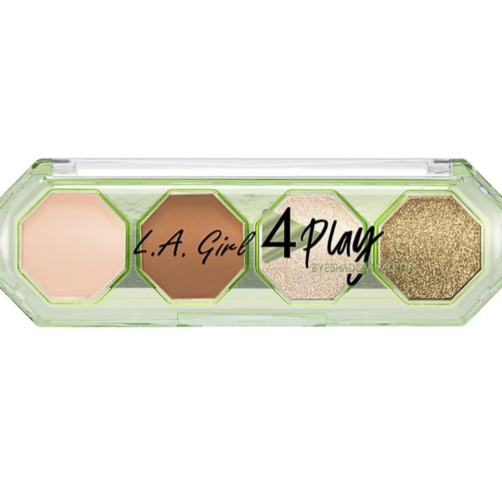 L. A. Girl 4 Play Eyeshadow Palette - Cream, Brown, Green and 2 Tan Shades
